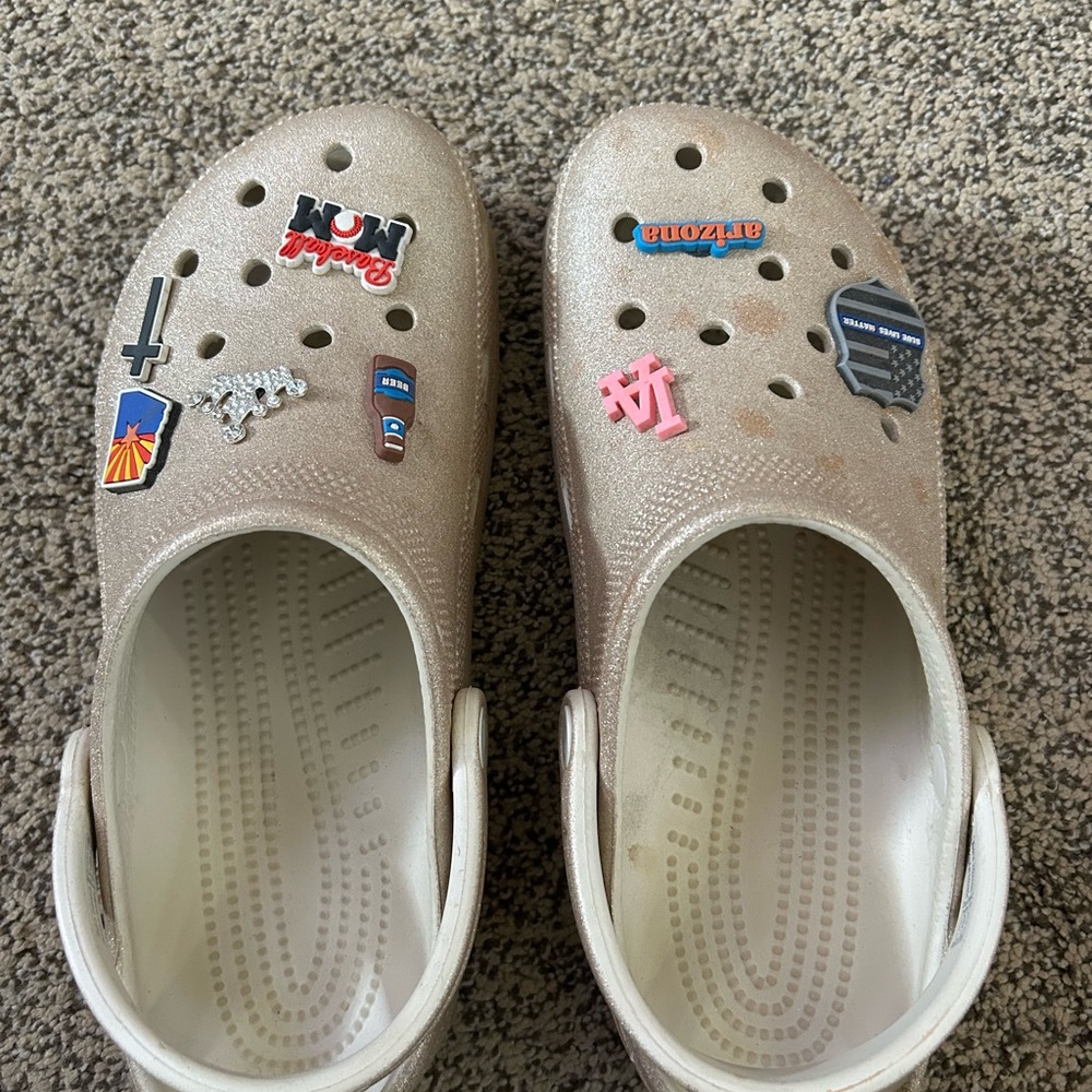 CROCS Gold Mules & Clogs with Ventilation